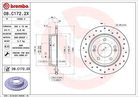 Brembo 08.C172.2X