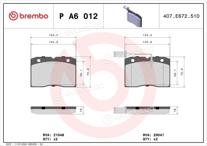 Brembo P A6 012