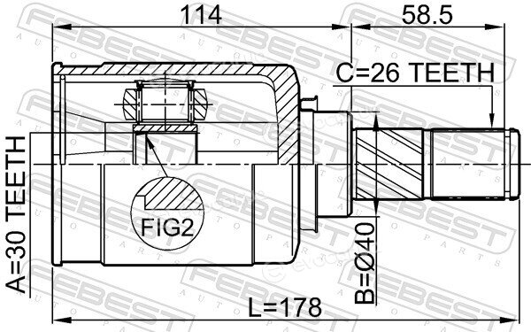 Febest 0211-J1016LH