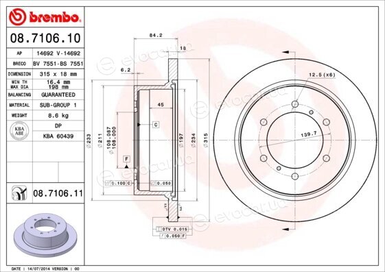 Brembo 08.7106.10