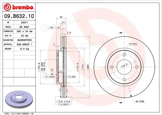 Brembo 09.B632.10