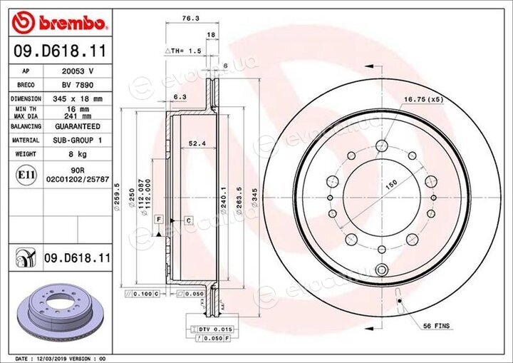 Brembo 09.D618.11