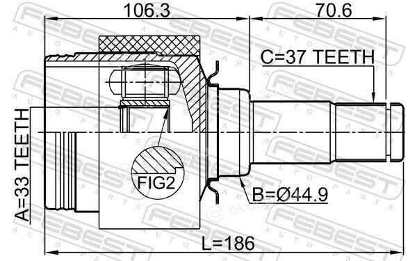 Febest 1611-251LH