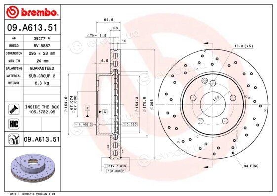 Brembo 09.A613.51