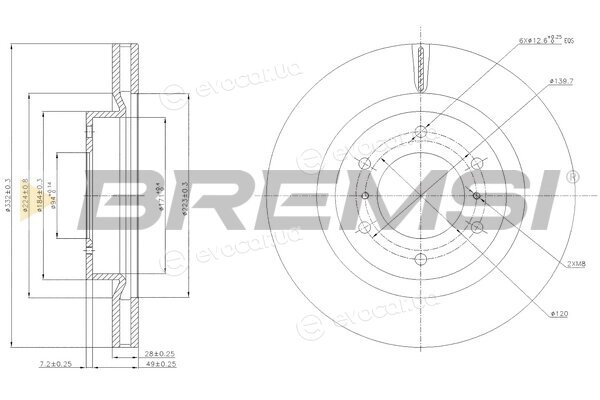 Bremsi CD7757V
