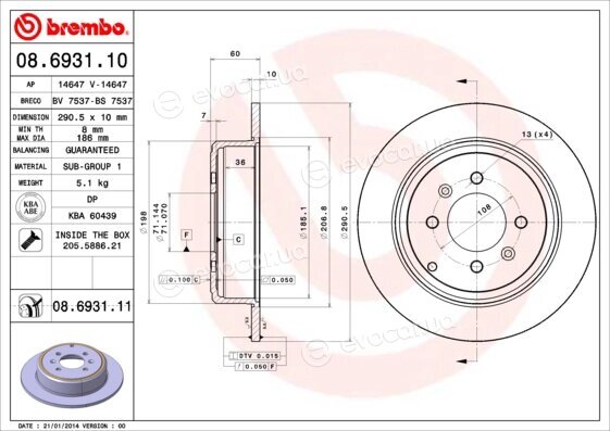 Brembo 08.6931.11
