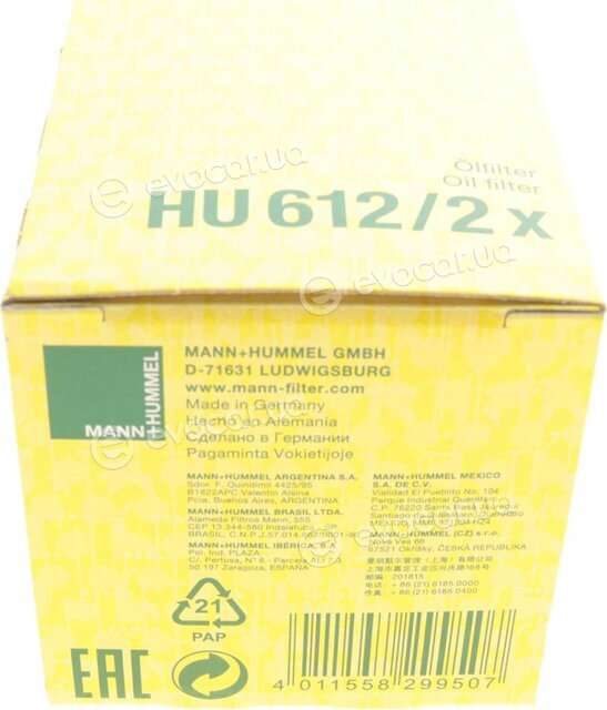 Mann HU 612/2 x