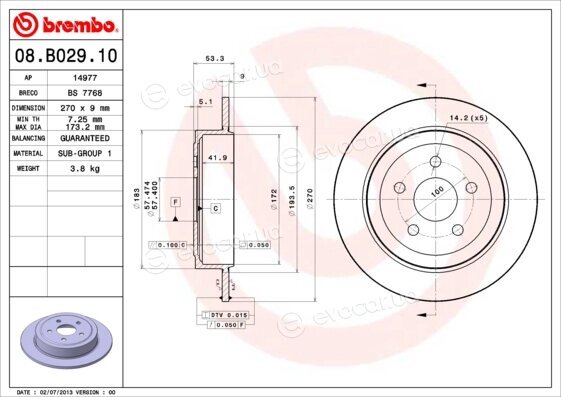 Brembo 08.B029.10