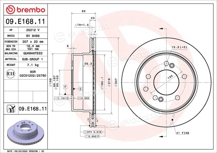 Brembo 09.E168.11