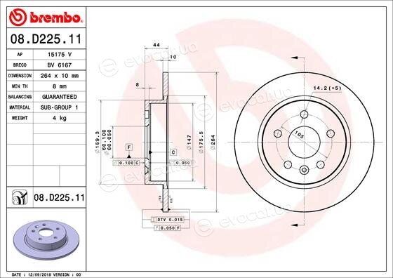 Brembo 08.D225.11