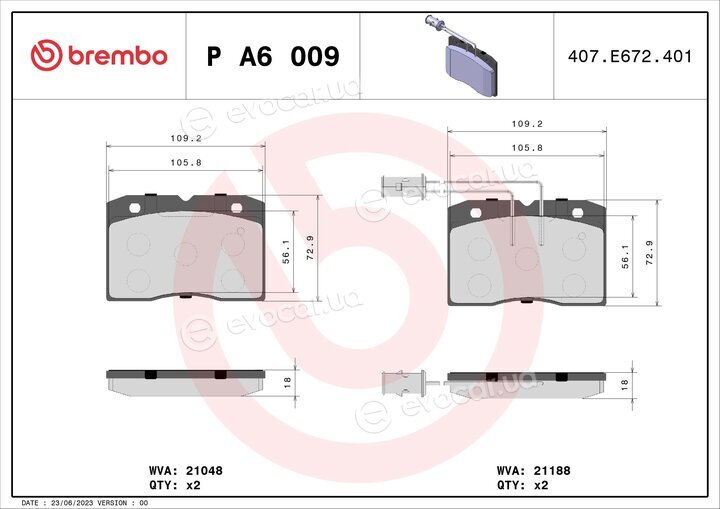 Brembo P A6 009