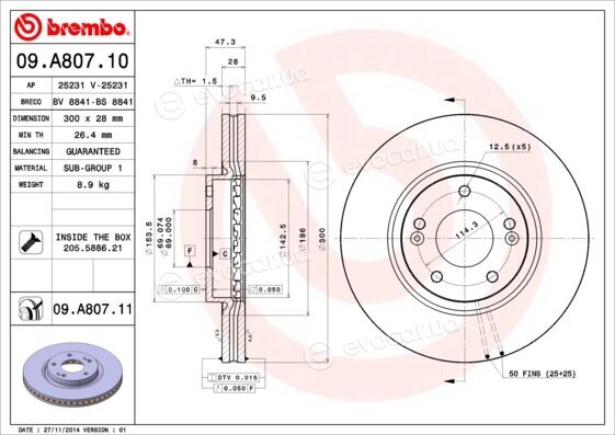 Brembo 09.A807.11