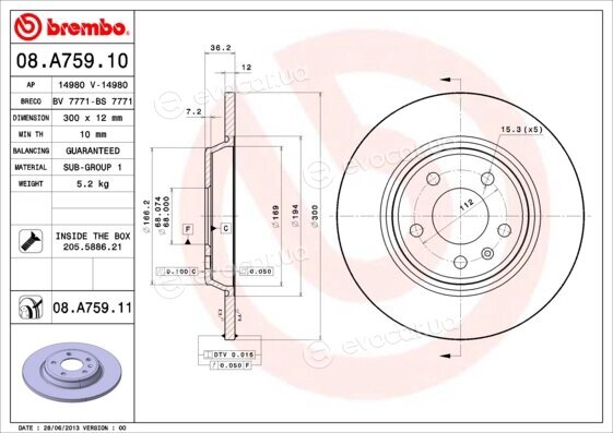 Brembo 08.A759.11