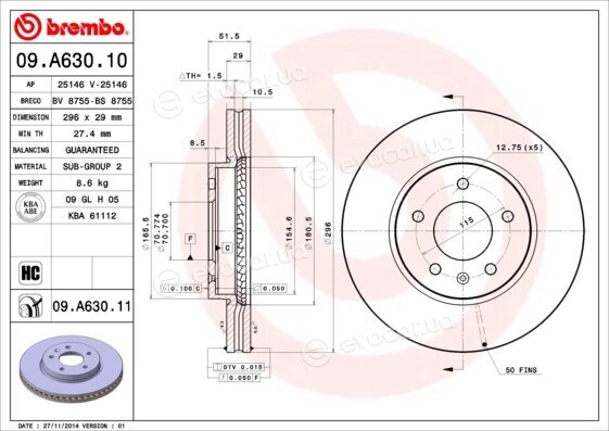 Brembo 09.A630.10