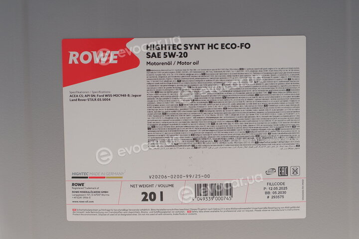 Rowe 20206-0200-99