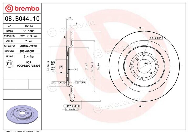 Brembo 08.B044.10