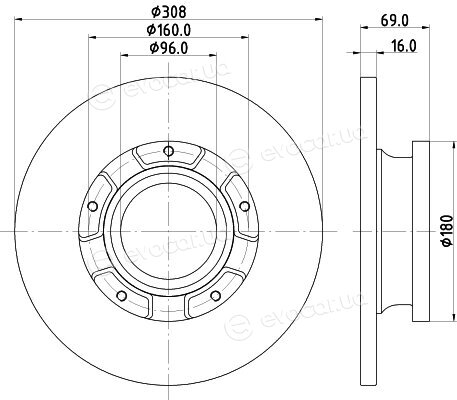 Hella Pagid 8DD 355 126-591