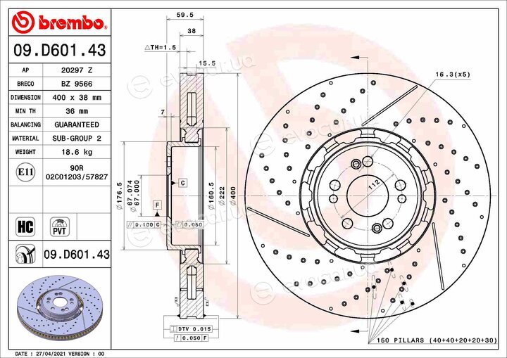 Brembo 09.D601.43