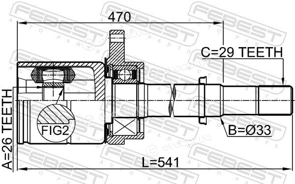 Febest 0211-J31VQ35RH