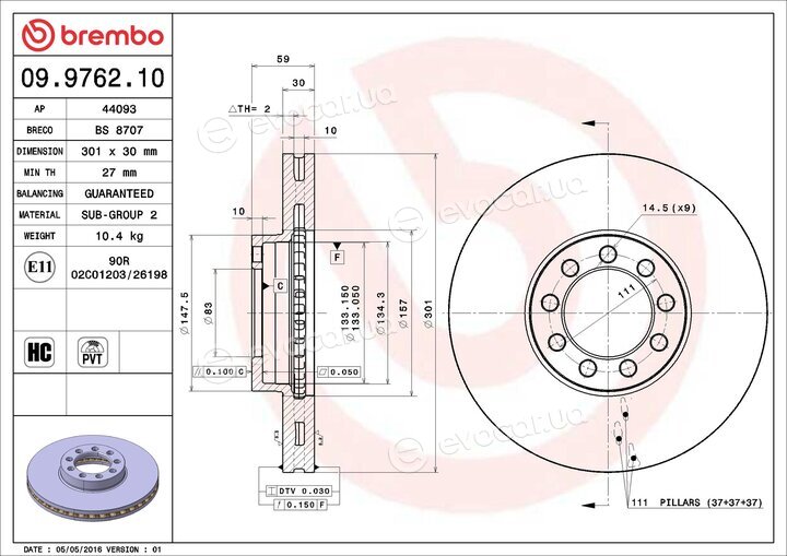 Brembo 09.9762.10