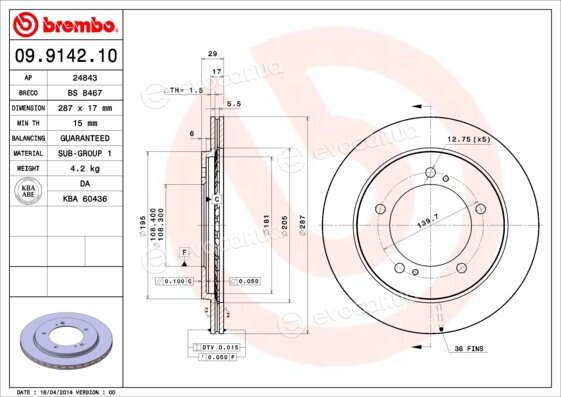 Brembo 09.9142.10