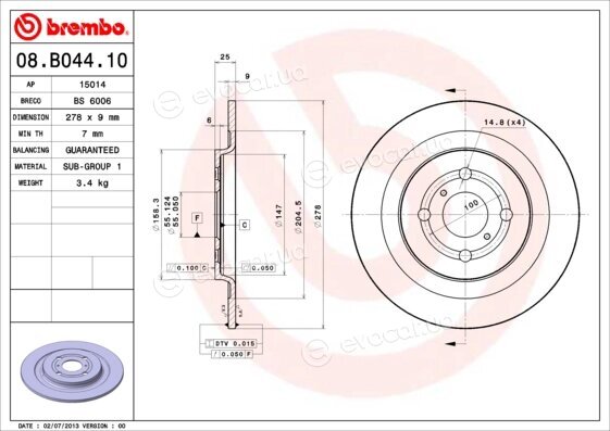 Brembo 08.B044.10
