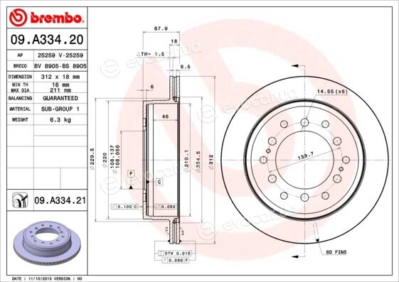 Brembo 09.A334.21