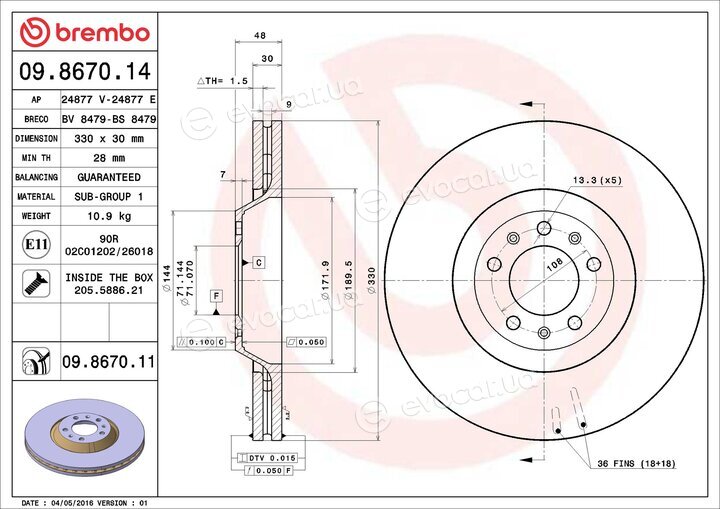Brembo 09.8670.11