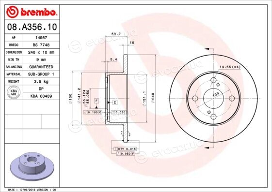 Brembo 08.A356.10