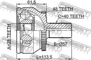 Febest 2710-XC90A48