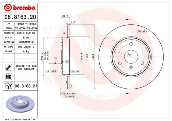 Brembo 08.8163.20