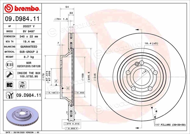 Brembo 09.D984.11