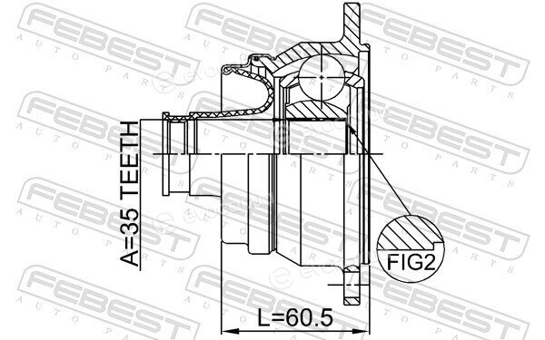 Febest 0711-JB424RSHA