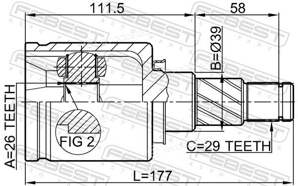 Febest 0211-T30LH