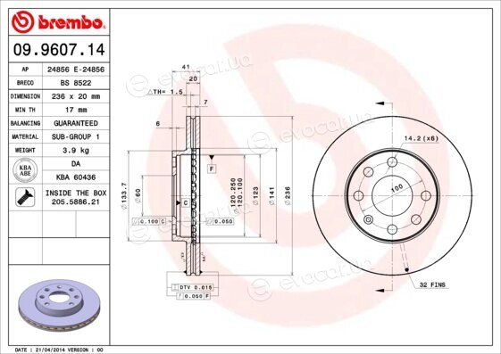 Brembo 09.9607.14