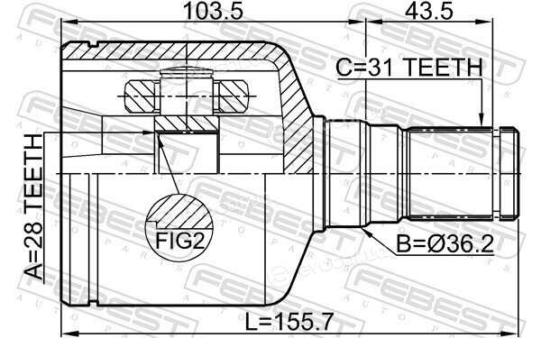 Febest 2111-AWF21LH