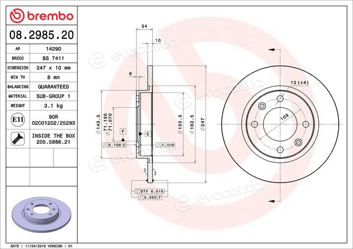 Brembo 08.2985.20