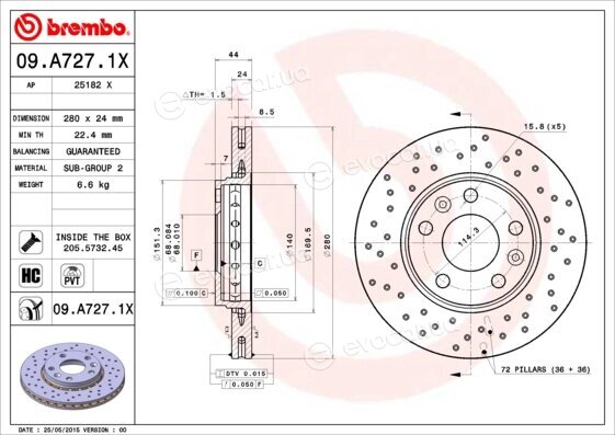 Brembo 09.A727.1X