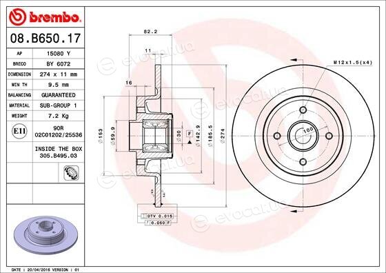 Brembo 08.B650.17
