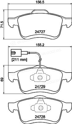 Hella Pagid 8DB 355 014-241