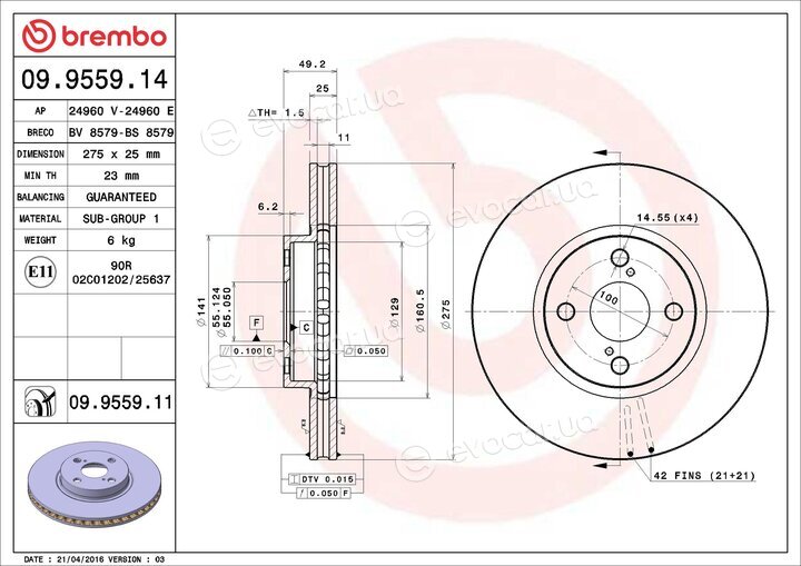 Brembo 09.9559.11