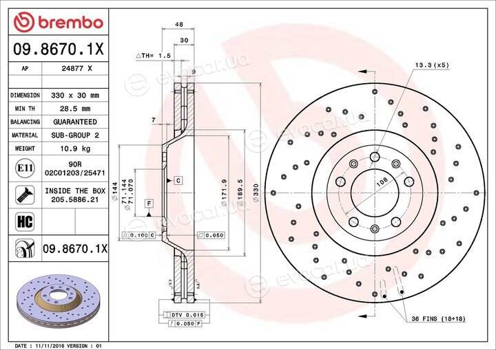 Brembo 09.8670.1X