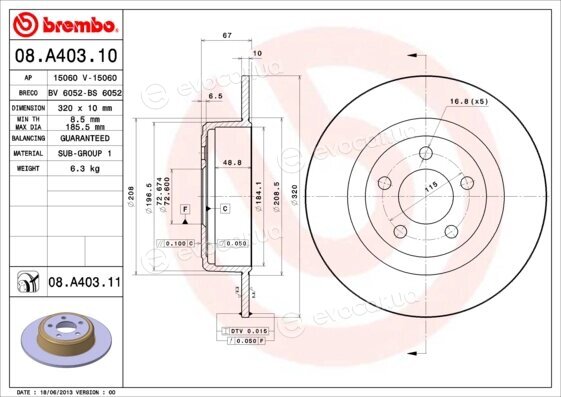 Brembo 08.A403.11