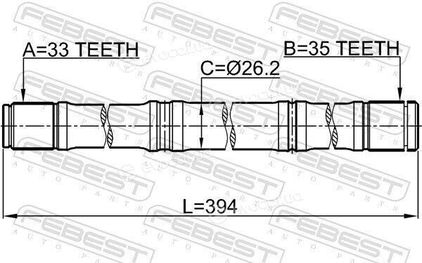 Febest 0212-MR20MT4WDLH