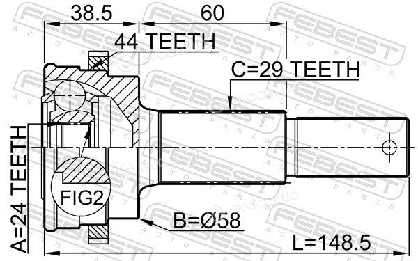 Febest 0210-T30RA44