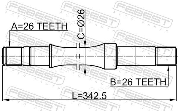 Febest 0712-RH413WD