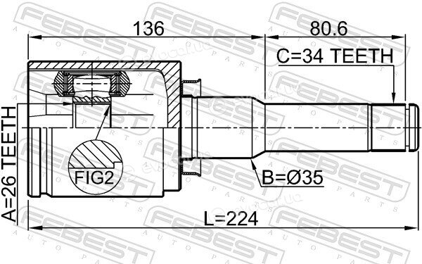 Febest 1811-A16LH