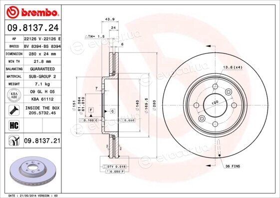 Brembo 09.8137.21