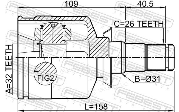 Febest 1911-R58LH