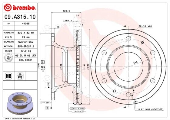 Brembo 09.A315.10